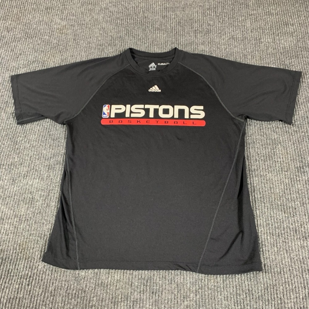 Adidas Detroit Pistons Shirt Mens Small Black Climalite‎ Performance Basketball